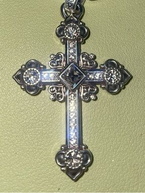 Alcazar Cross Key Fob
Brighton Silver Crystal Cross Pendant Charm 🫏